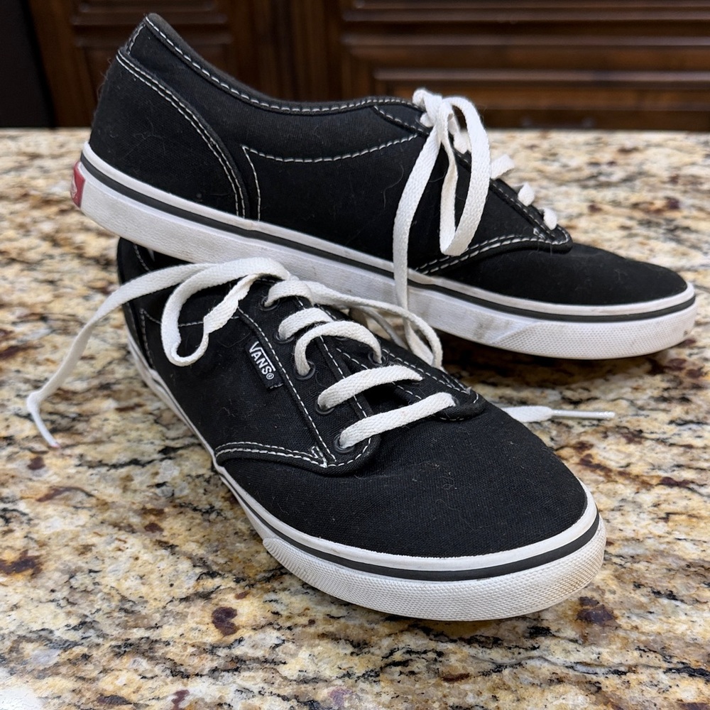 Vans Black and White Canvas Shoes